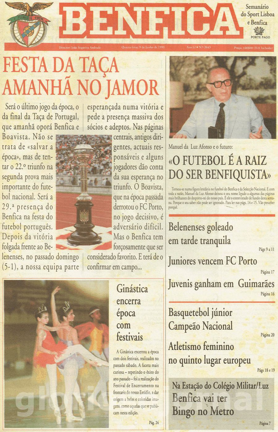 jornal o benfica 2643 1993-06-09